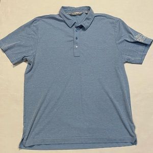 Travis Mathew Golf Polo Shirt Stretch Blue Men's Sz Large